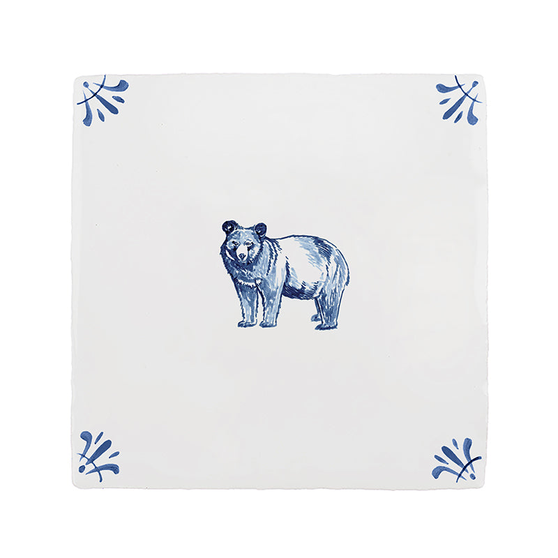 Black Bear Delft Tile | Petra Palumbo