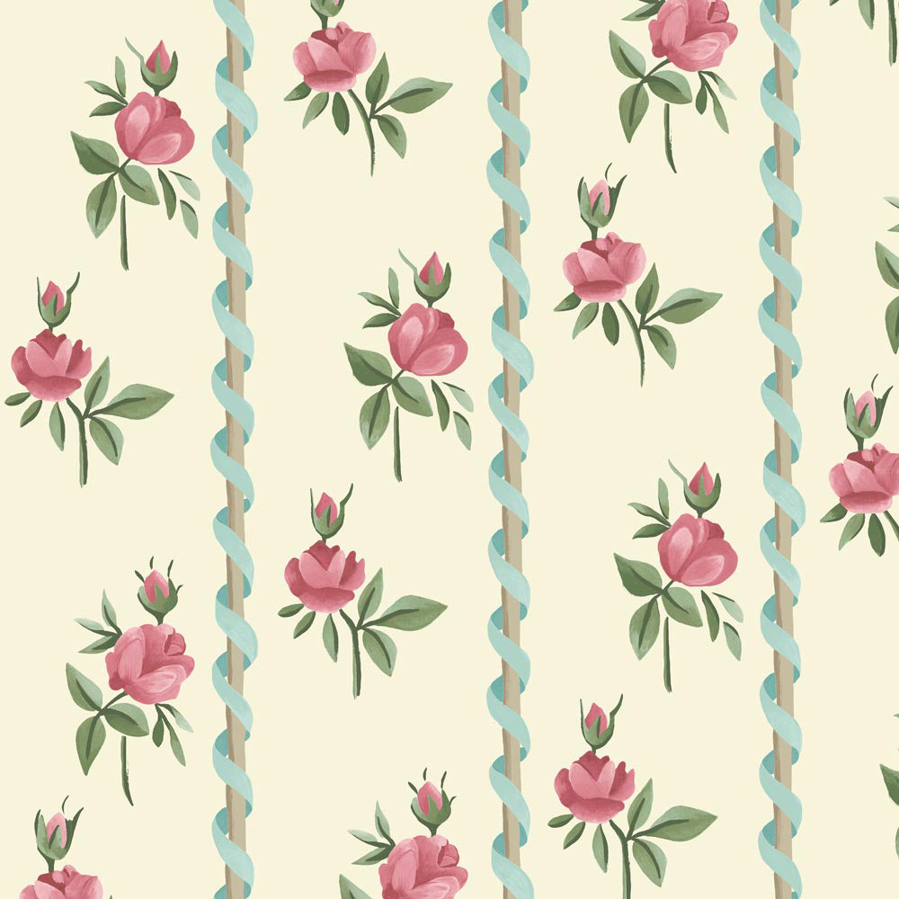Poles and Roses I Wallpaper, Tanlay I