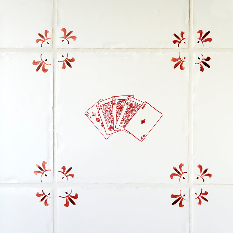 Royal Flush Poker Delft Tile