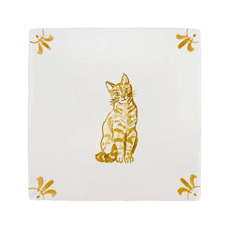 Pushkin the Cat Delft Tile
