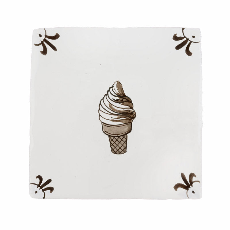 Ice Cream Twist Delft Tile