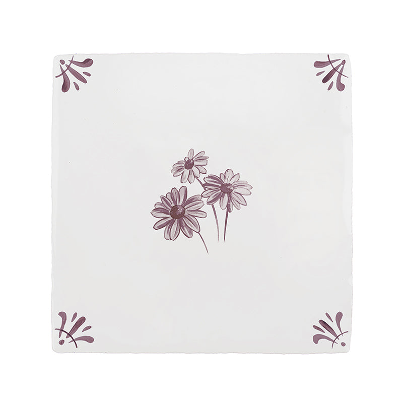 Daisies Delft Tile