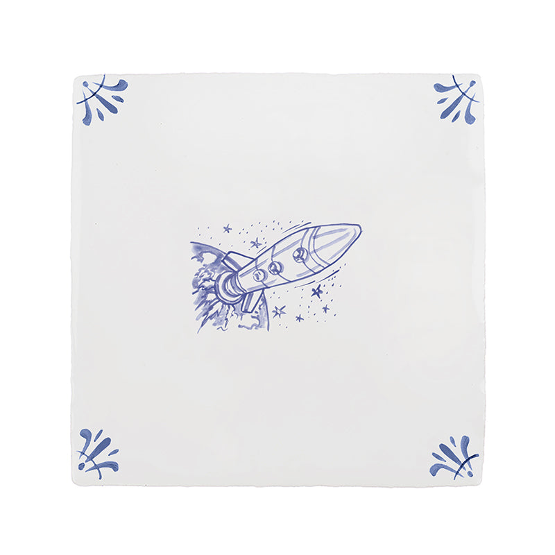 Lift Off Delft Tile