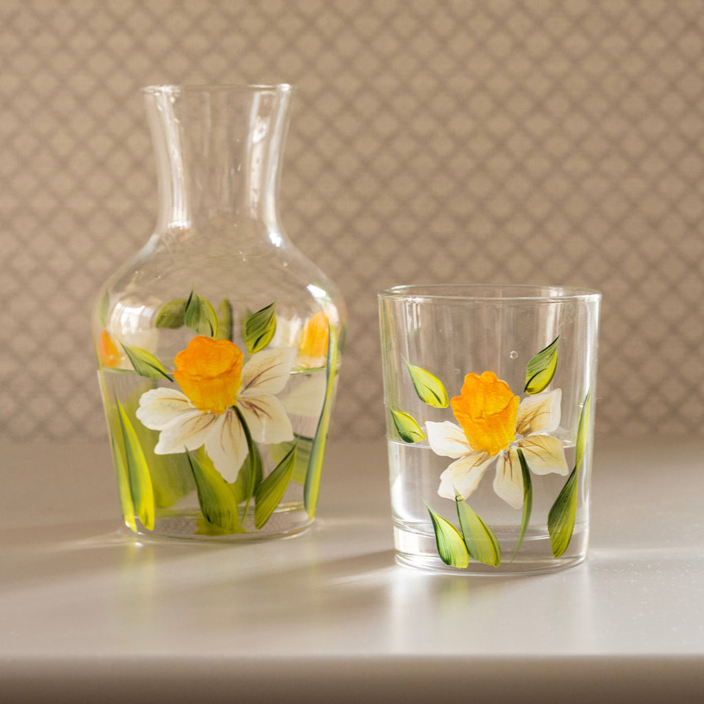 Daffodil Carafe and Tumbler