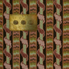 Decorative wallpaper with brass switch plate on a striped pattern