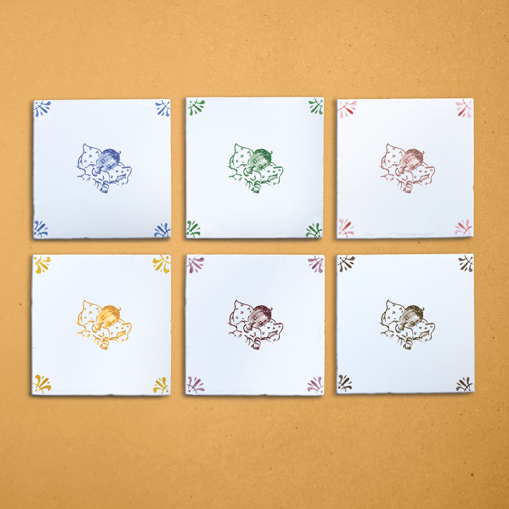 Sleeping Baby Delft Tile