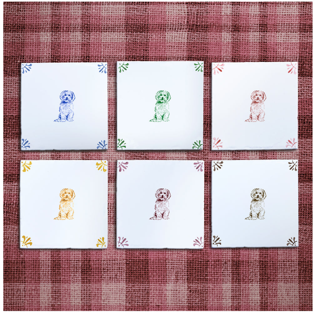 Dog Delft Tile