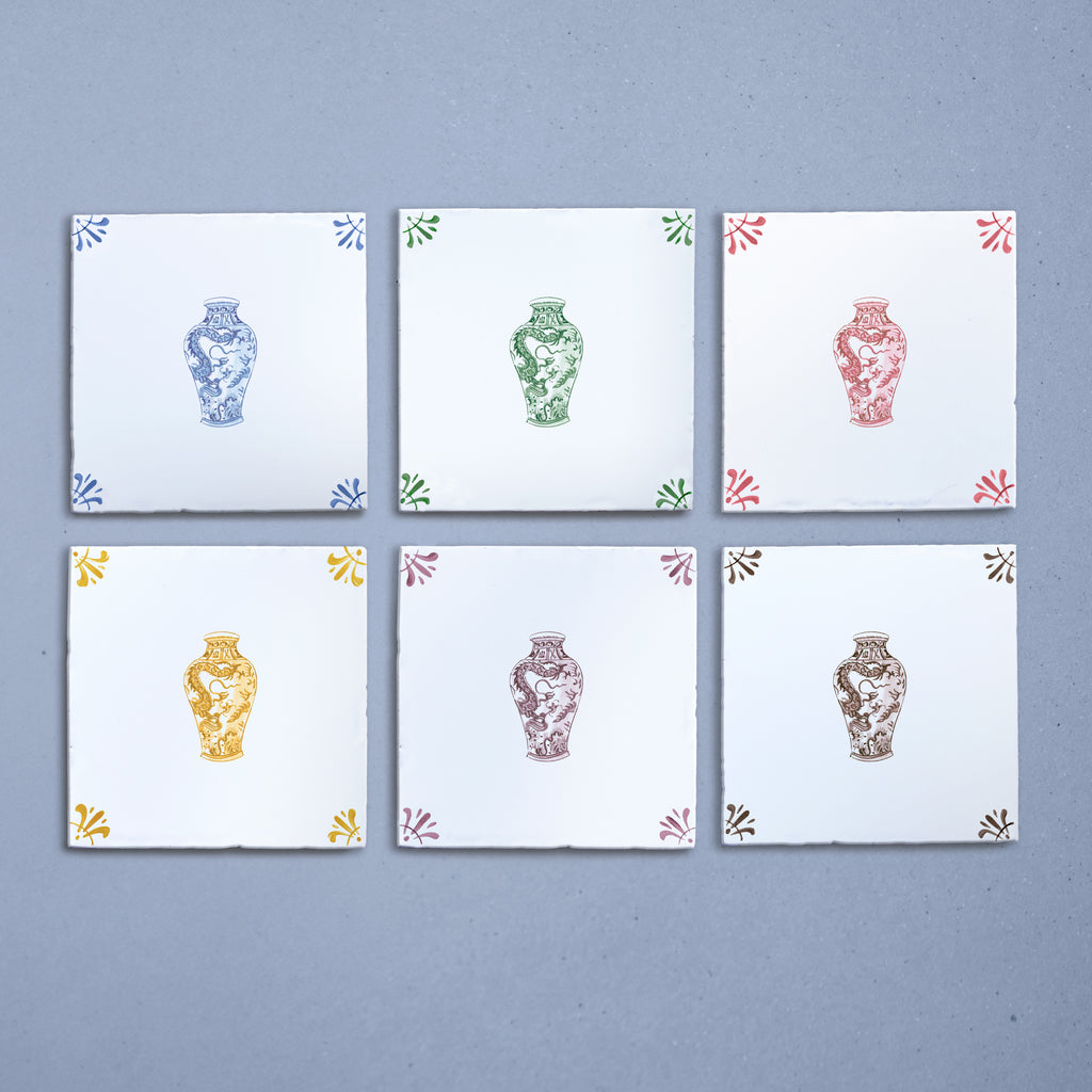 Chinese Vase Delft Tile