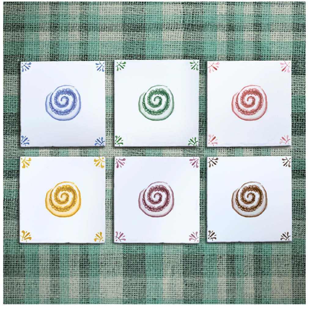 Cinnamon Roll Delft Tile