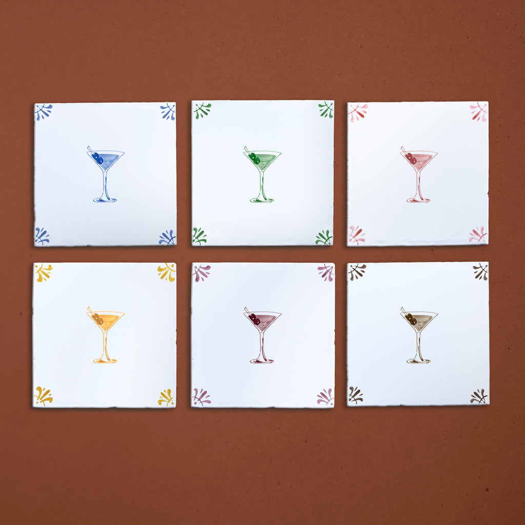 Extra Dirty Martini Delft Tile