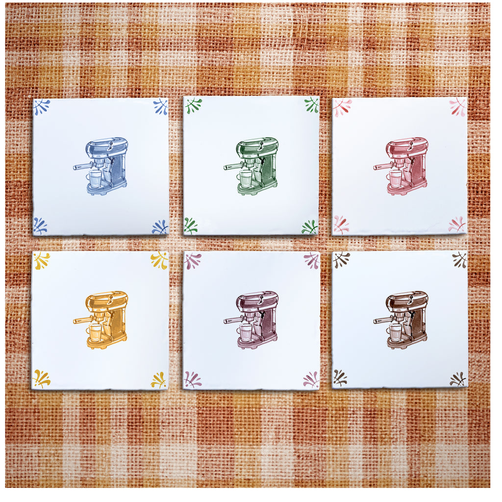 Coffee Machine Delft Tile