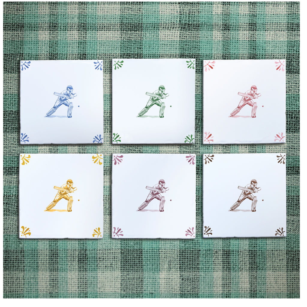 Cricketer Delft Tile