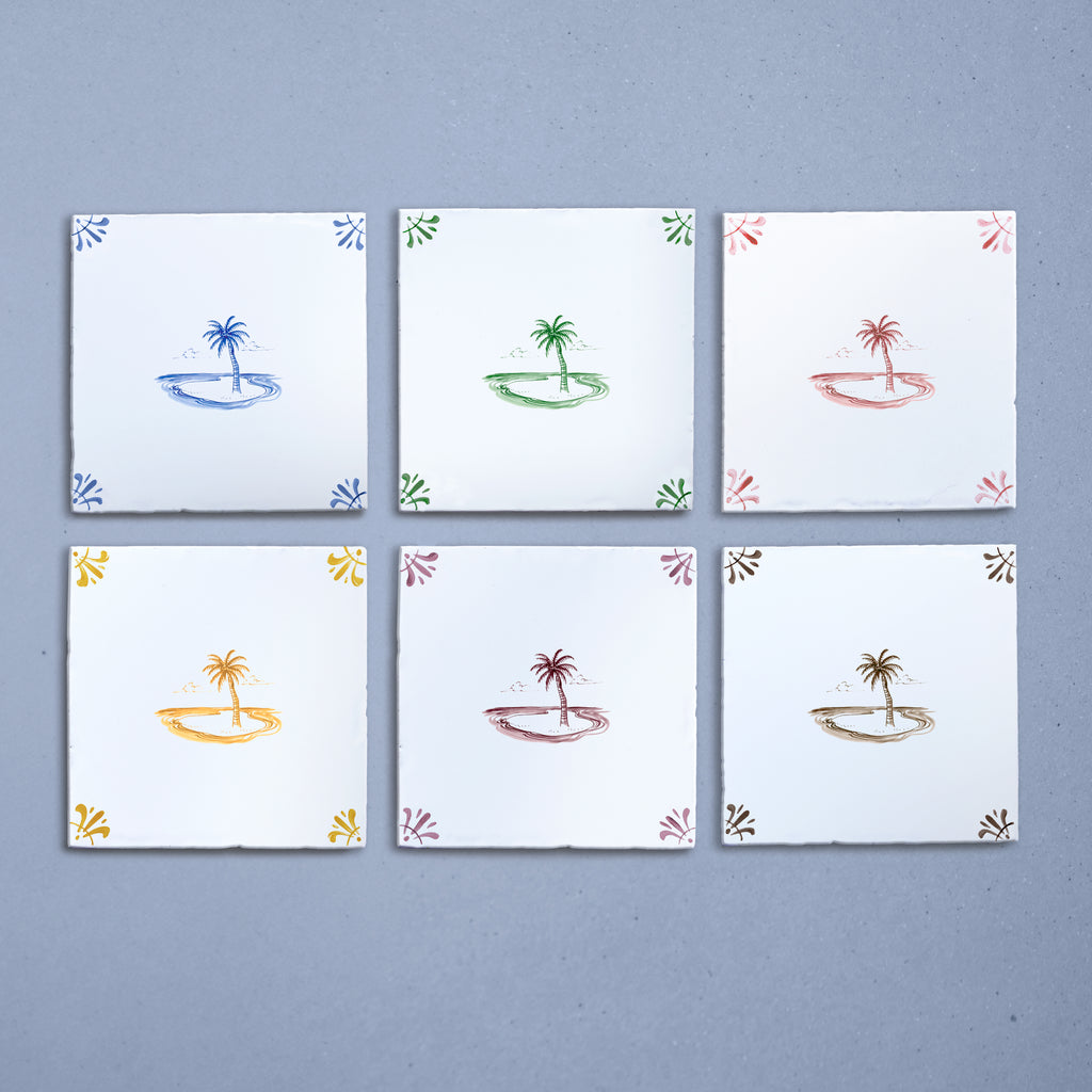 Desert Island Delft Tile
