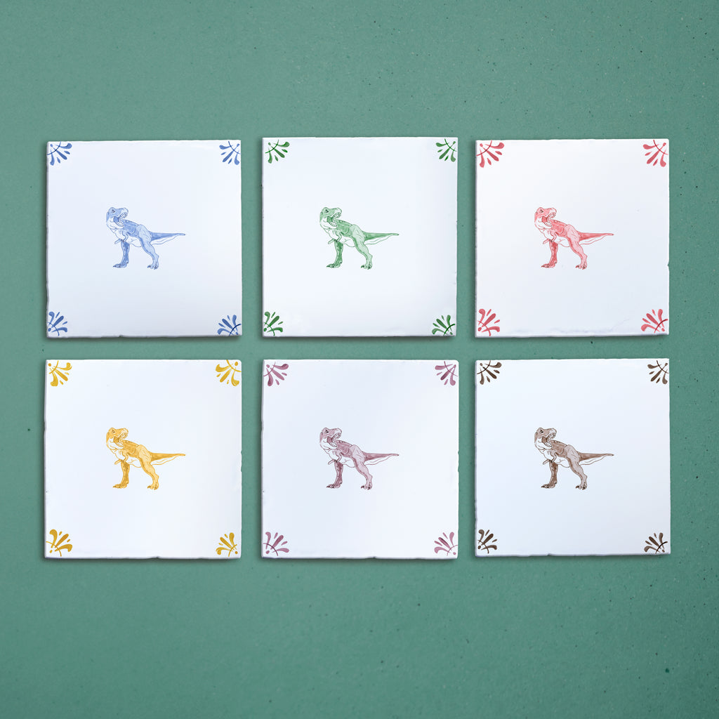 Dinosaur Delft Tile
