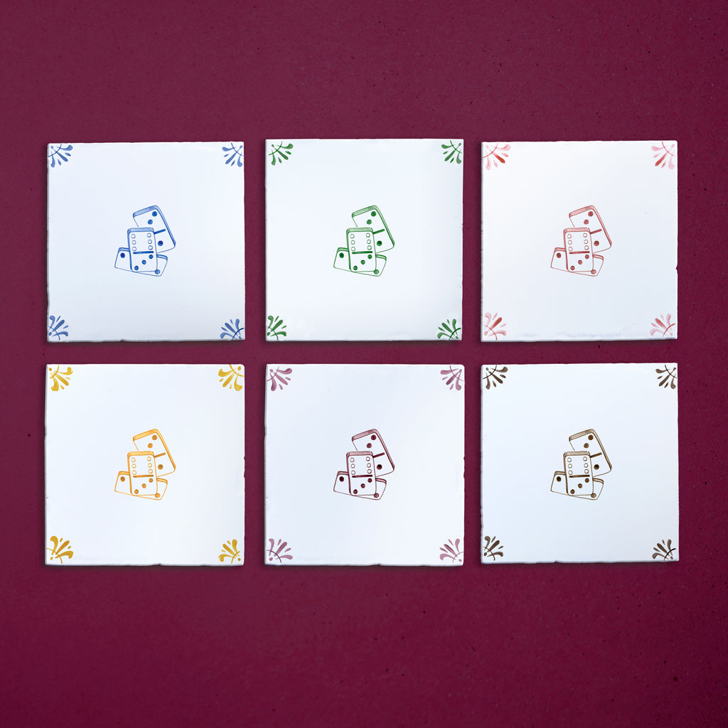 Dominoes Delft Tile