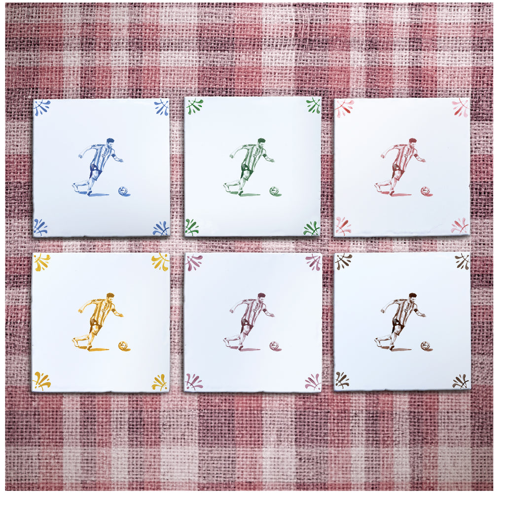 Footballer Delft Tile