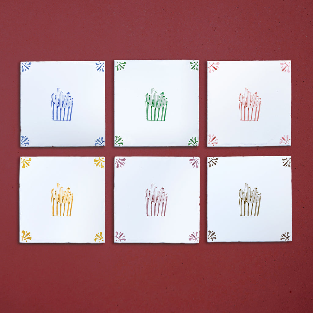 French Fries Delft Tile