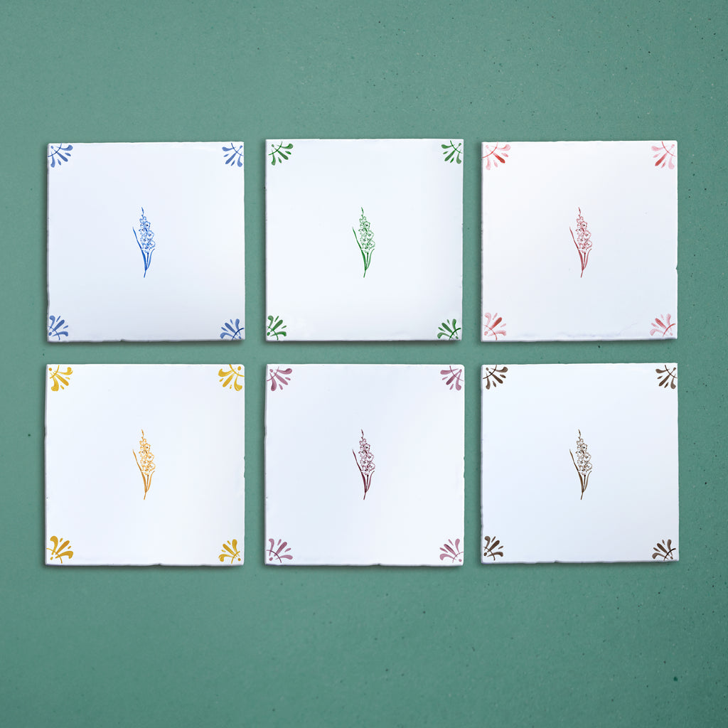 Gladioli Delft Tile