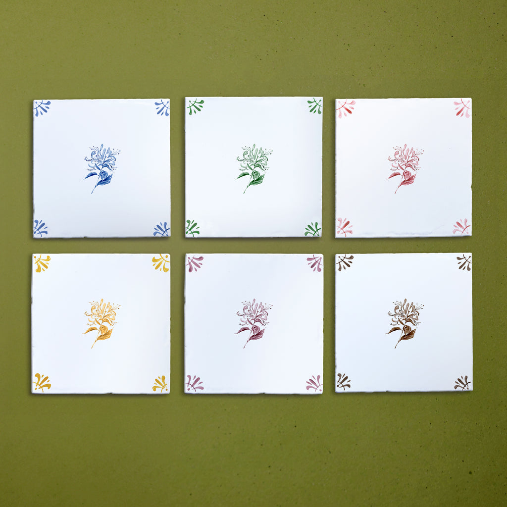 Honeysuckle Delft Tile