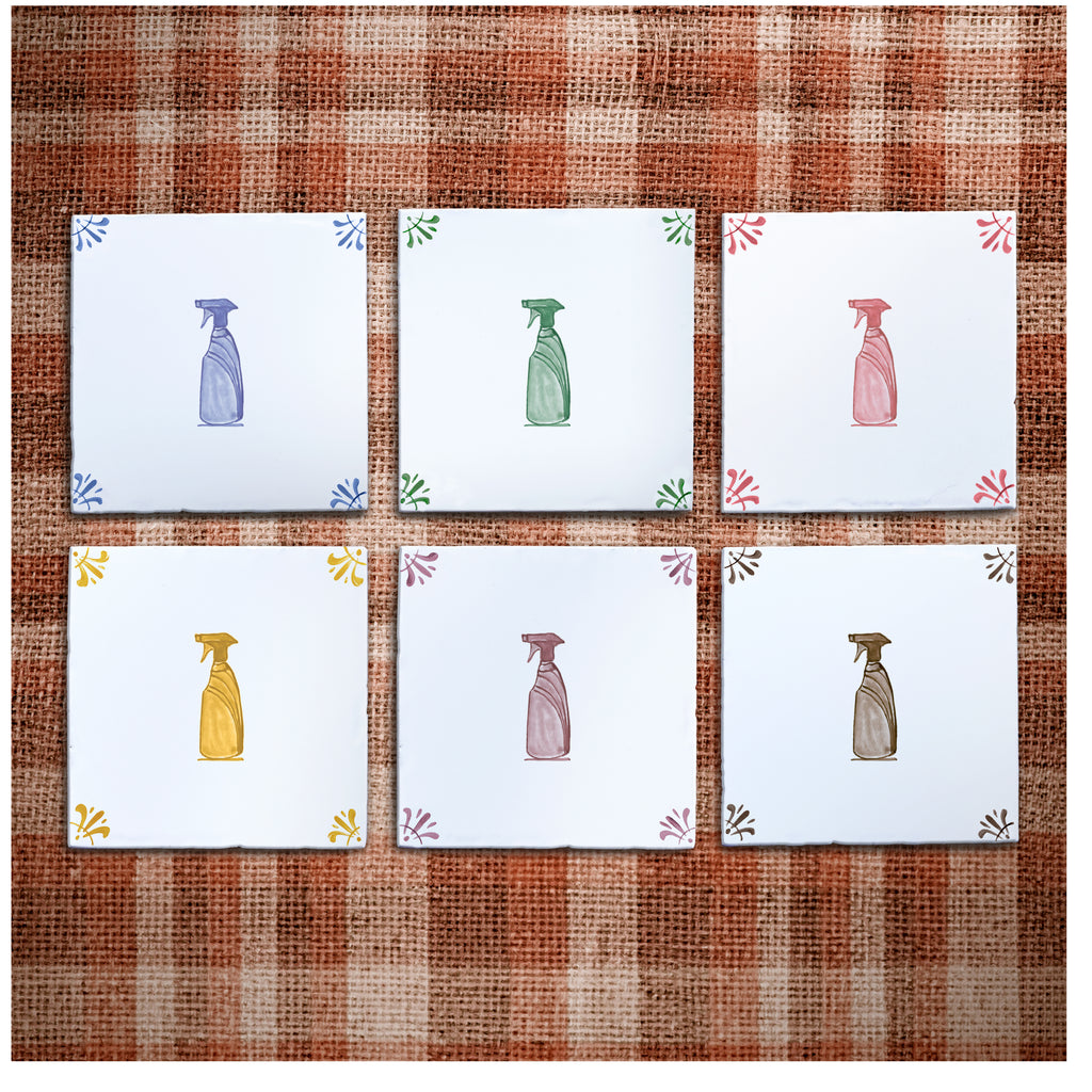 Multi Spray Delft Tile