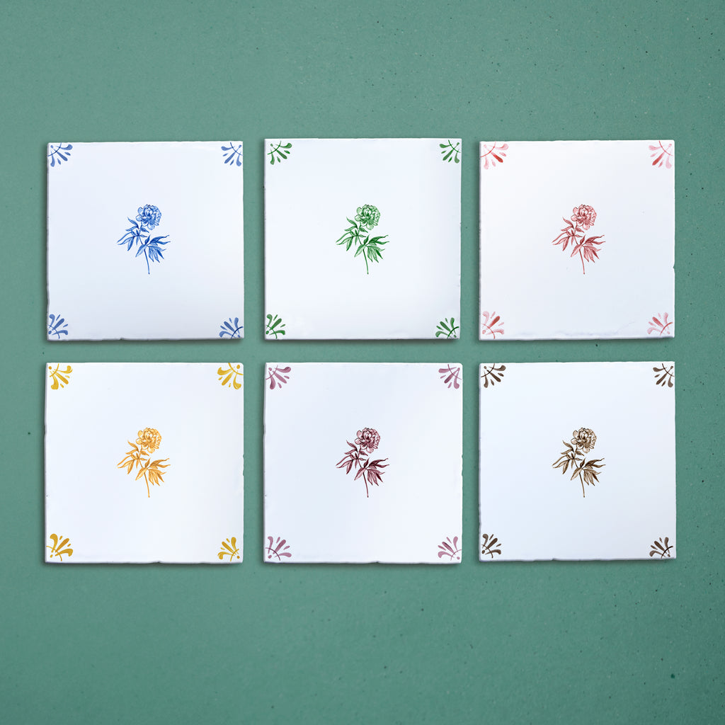 Peony Delft Tile