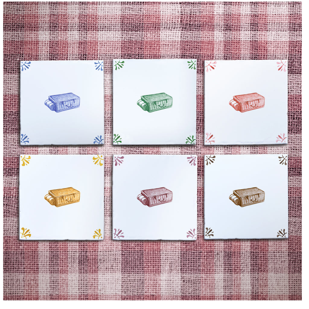 Picnic Basket Delft Tile