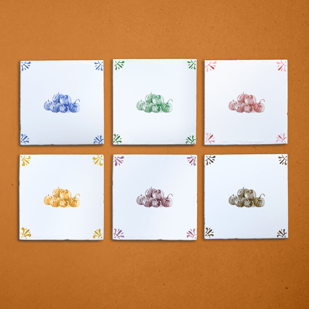 Pumpkin Patch Delft Tile