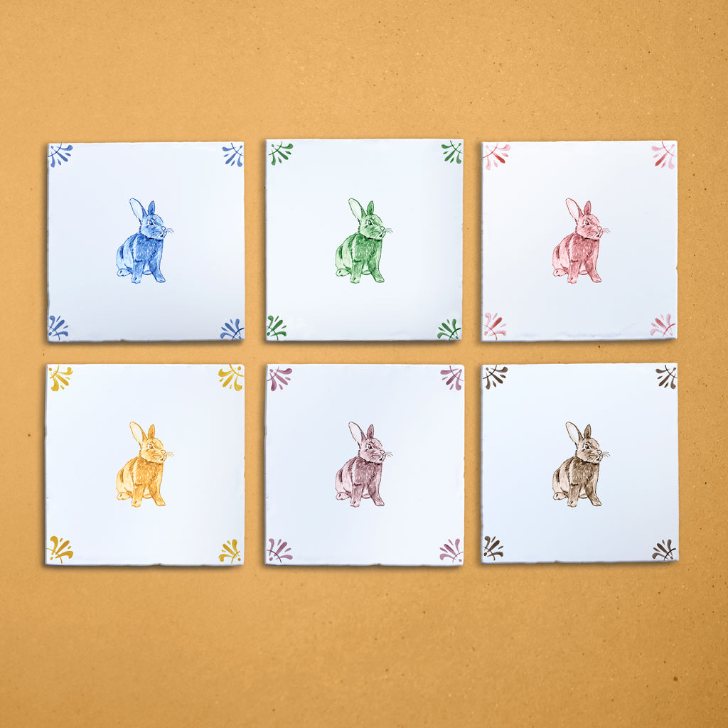 Rabbit Delft Tile
