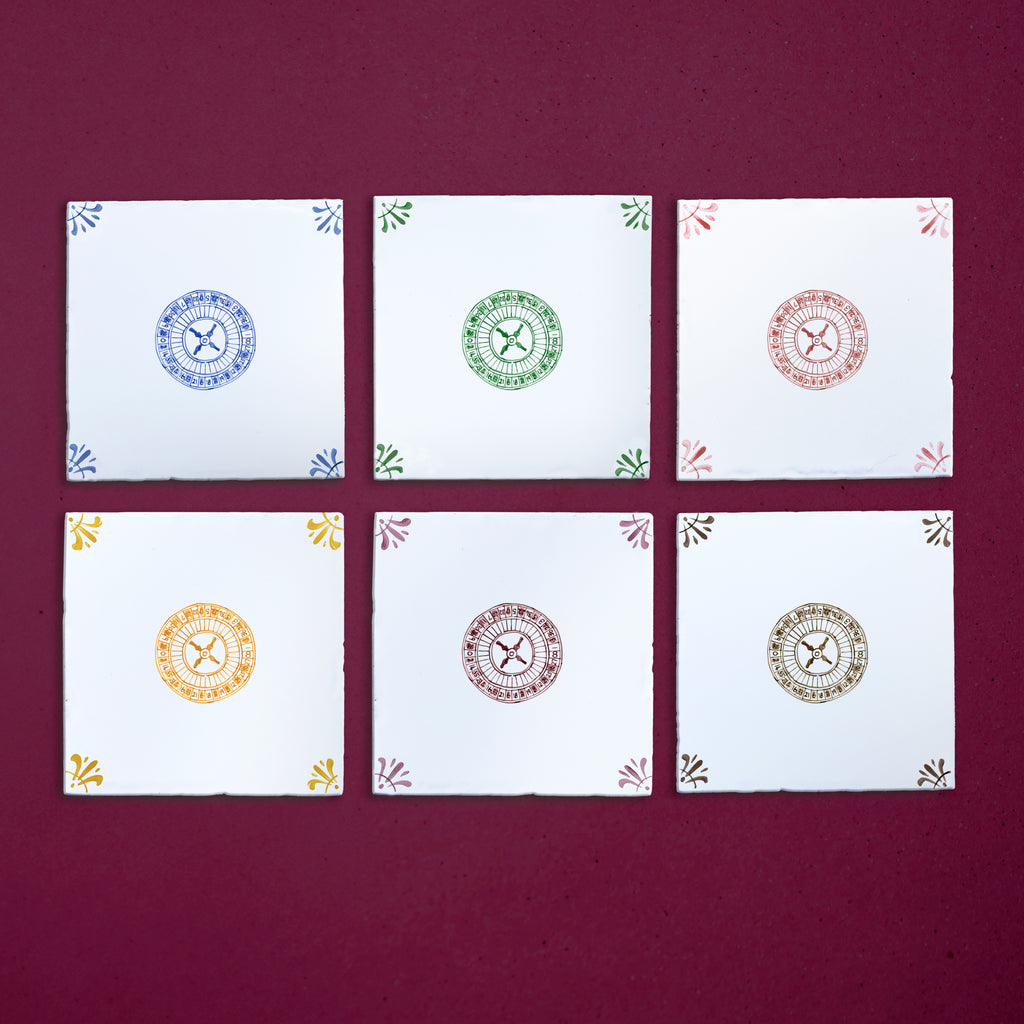 Roulette Wheel Delft Tile
