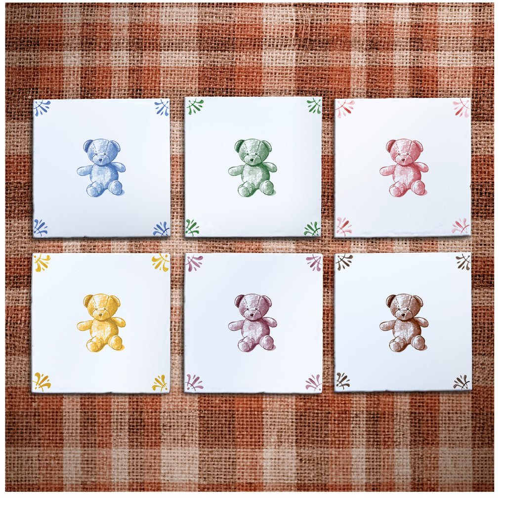 Teddy Bear Delft Tile