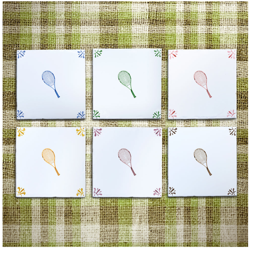 Tennis Racket Delft Tile