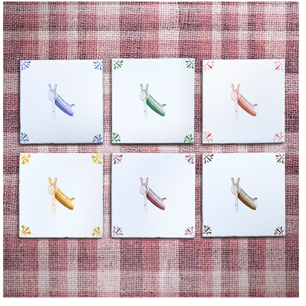 Thumb Stick Delft Tile