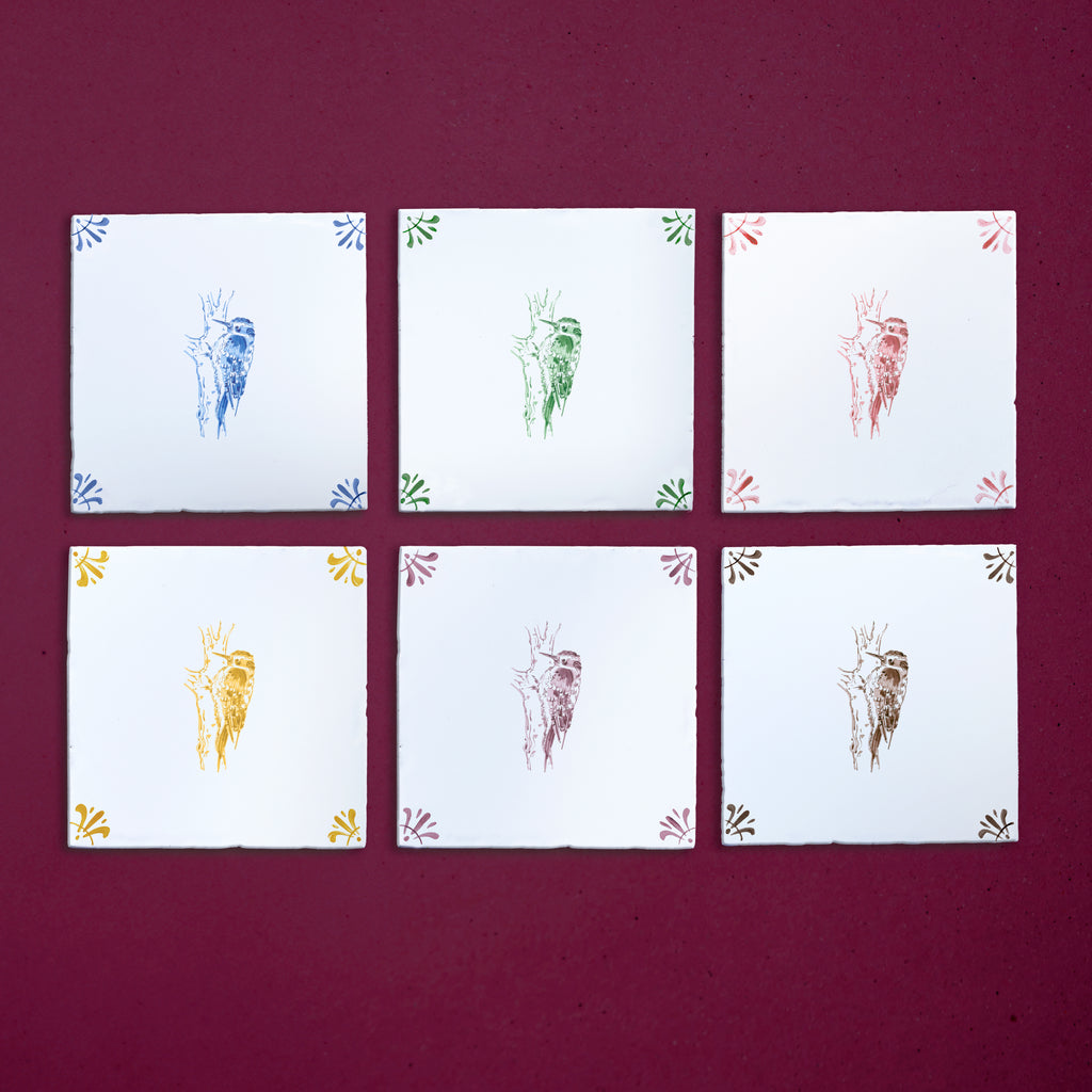 Woodpecker Delft Tile