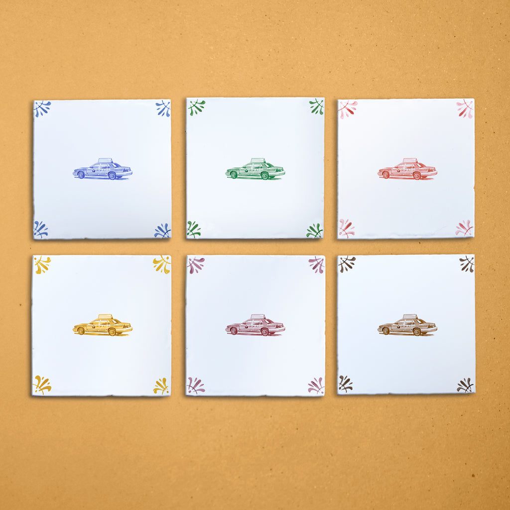 Yellow Cab Delft Tile