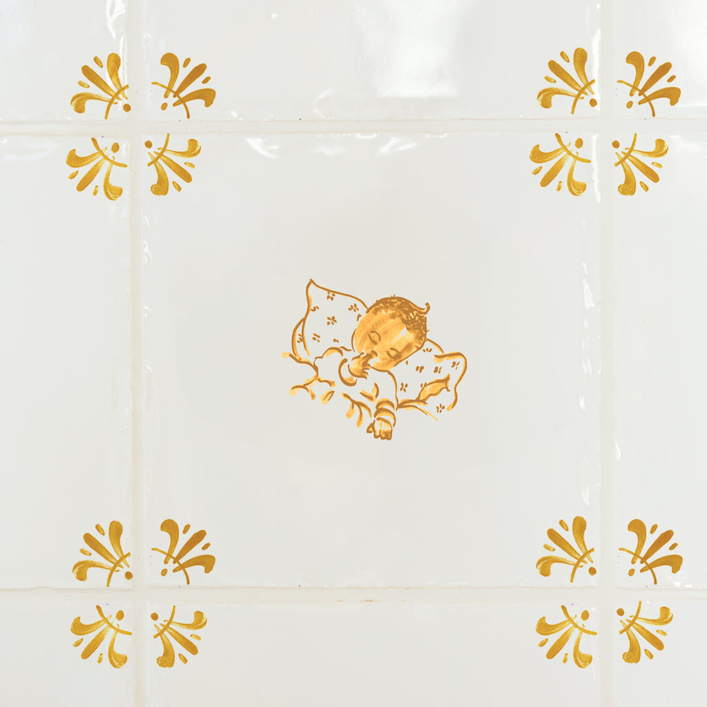 Sleeping Baby Delft Tile