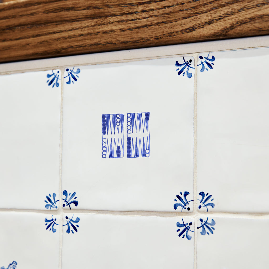Backgammon Delft Tile