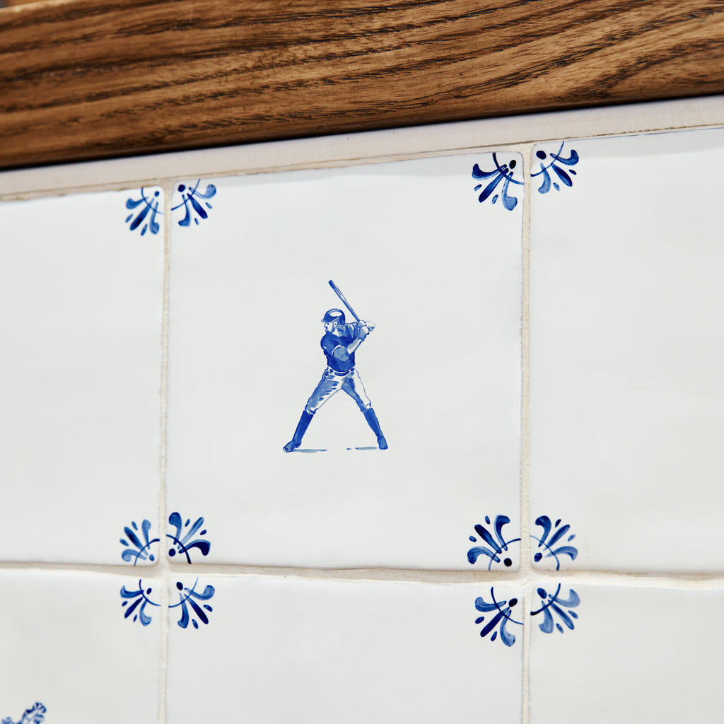Baseball Delft Tile