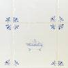 Bathtub Delft Tile, Gold Lustre