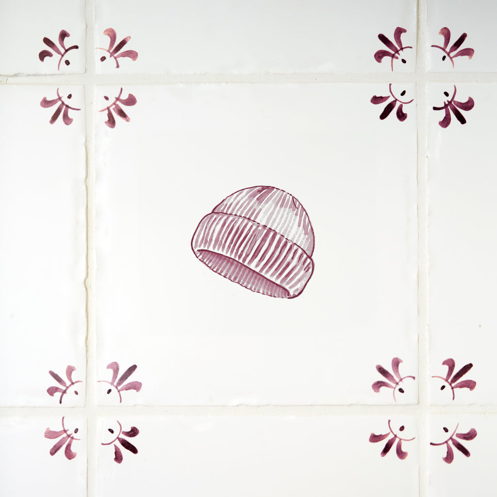 Beanie Hat Delft Tile
