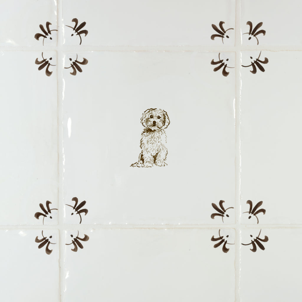 Dog Delft Tile