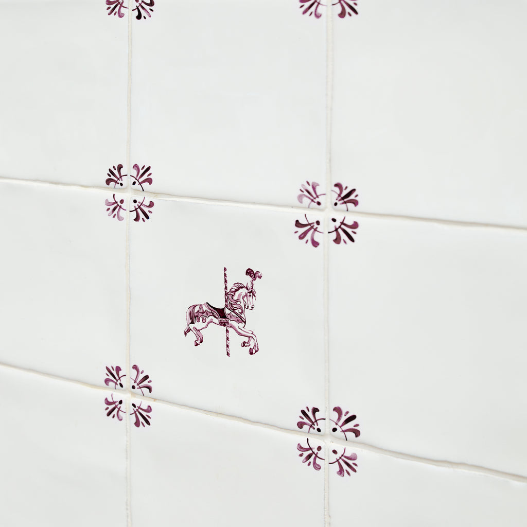 Carousel Horse Delft Tile