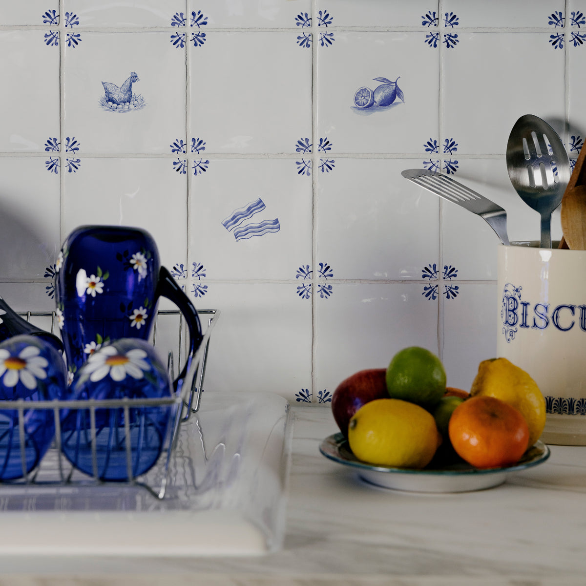 Chicken Delft Tile | Petra Palumbo