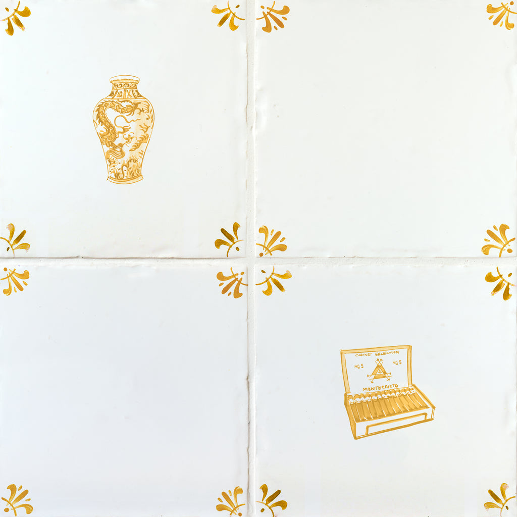 Chinese Vase Delft Tile