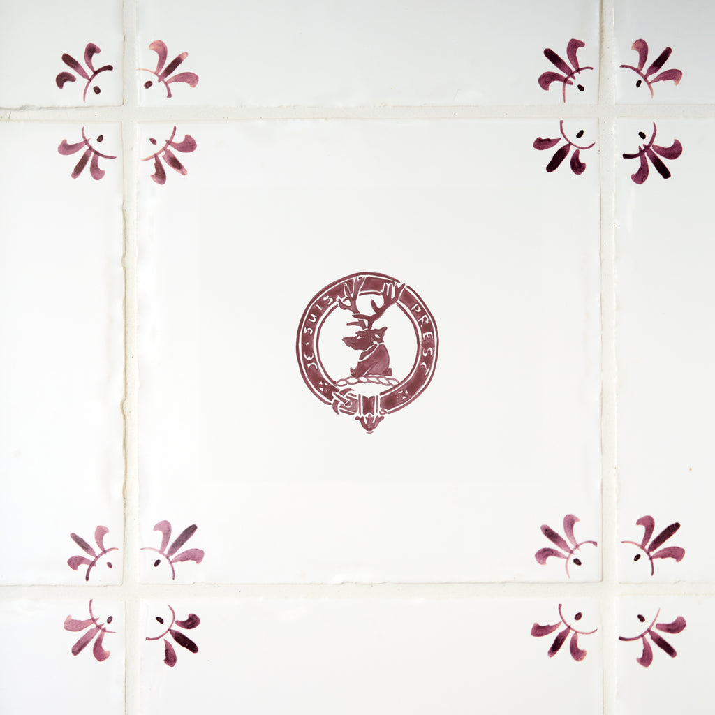 Clan Fraser Crest Delft Tile