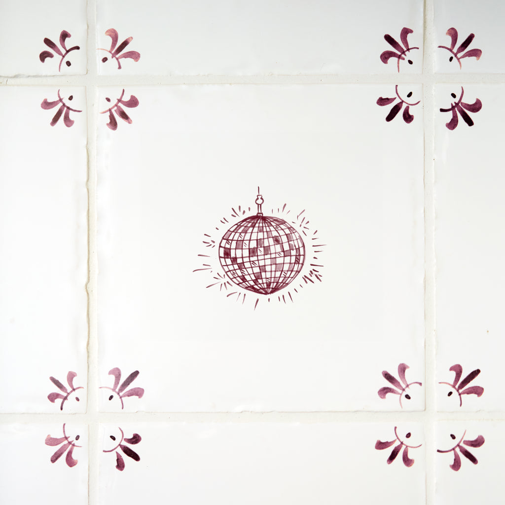 Disco Ball Delft Tile