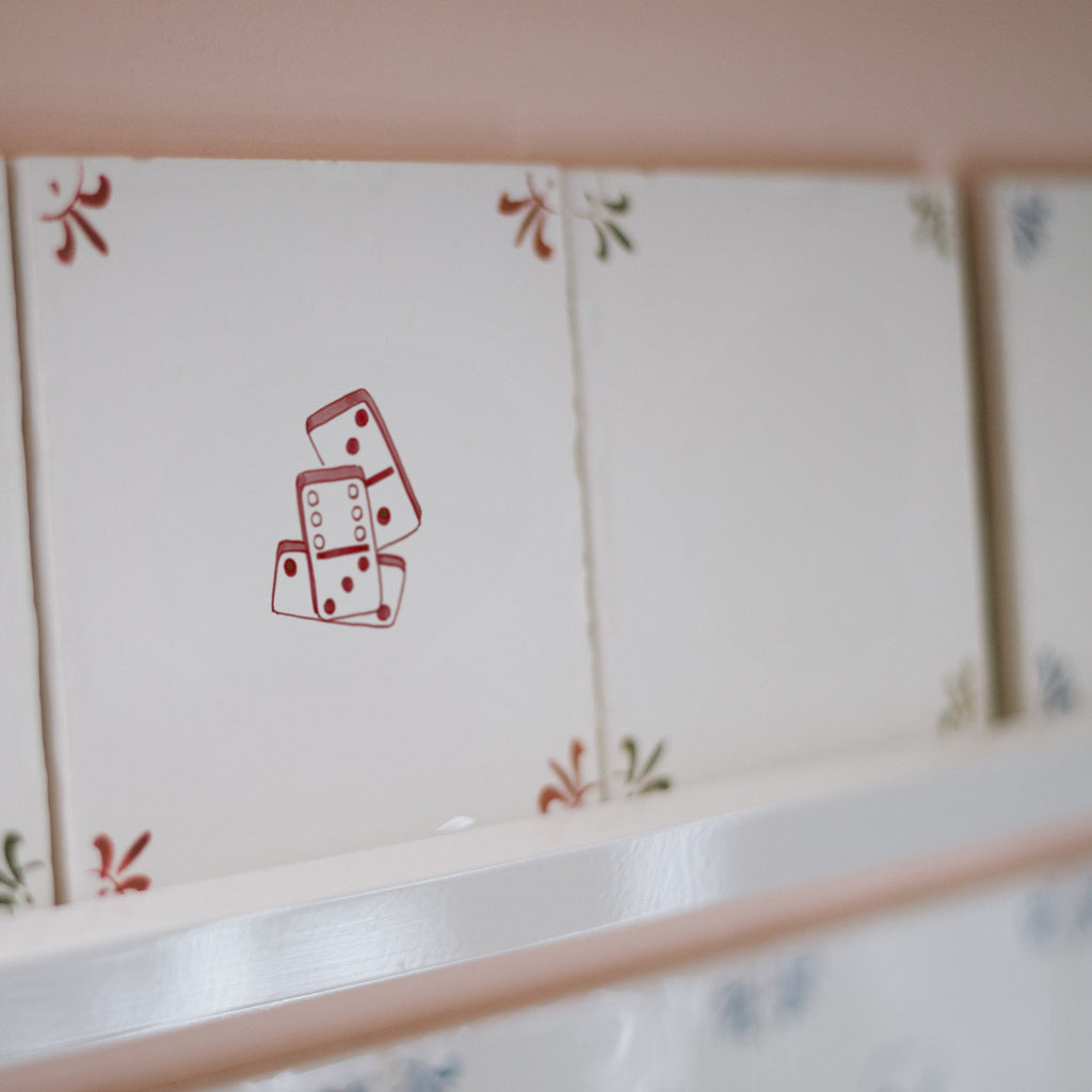 Dominoes Delft Tile