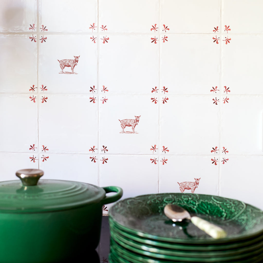 Goat Delft Tile