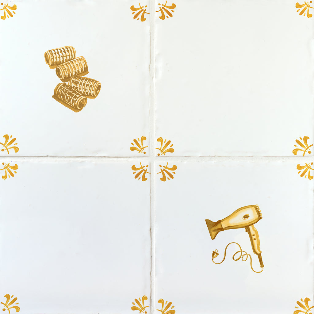 Hair Dryer Delft Tile