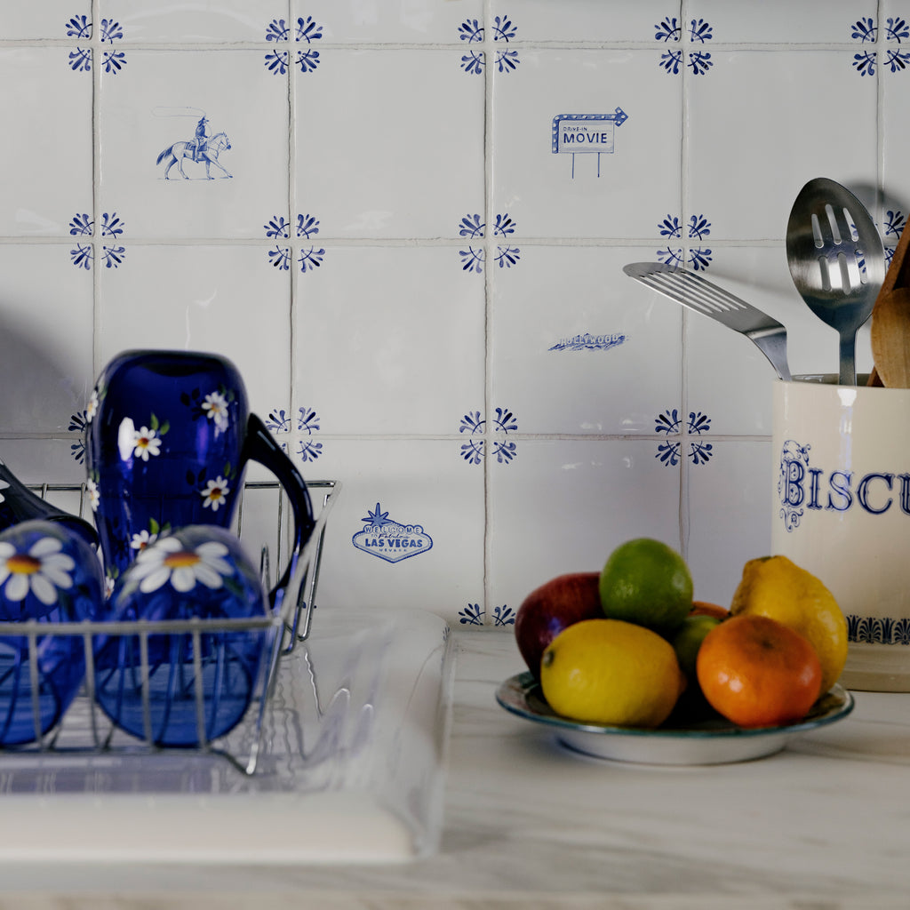 Hollywood Sign Delft Tile