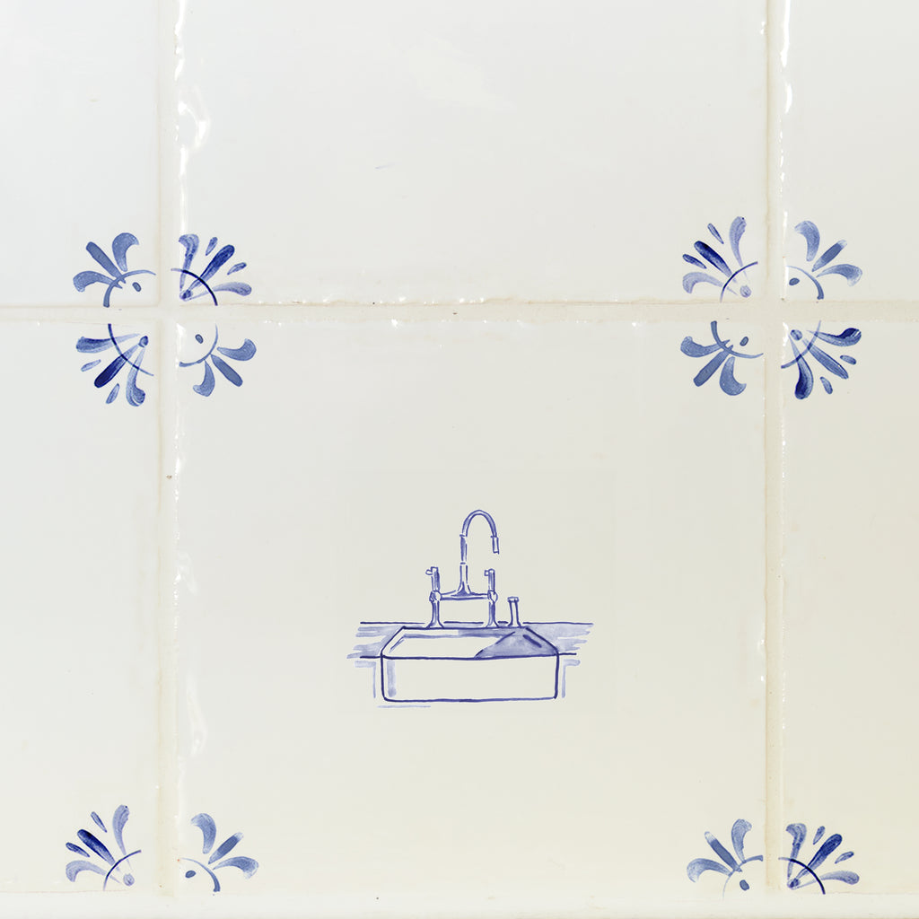 Kitchen Sink Delft Tile
